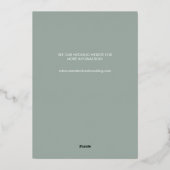 Mountain Destination Wedding Bewaar de datum Folie Uitnodiging (Achterkant)