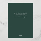 Mountain Destination Wedding Bewaar de datum Folie Uitnodiging (Achterkant)