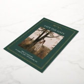 Mountain Destination Wedding Bewaar de datum Folie Uitnodiging (Gedraaid)
