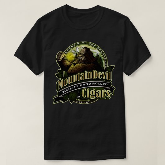 Mountain Devil Cigars Quality Hand Rolling T-shirt (Design voorkant)