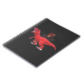 Mountain Dinosaur Biking Trex Cyclist Notitieboek (Linkerzijde)