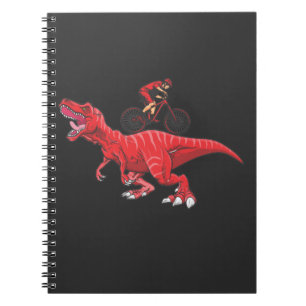 Mountain Dinosaur Biking Trex Cyclist Notitieboek
