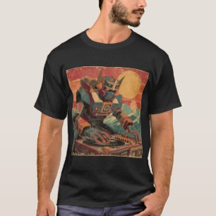 Mountain DJ Mecha — Verweerde Vintage Platenspeler T-shirt