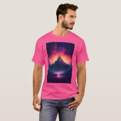 Mountain Dreamscape Synthwave Serenity in Natuur T-shirt (Voorkant volledig)