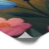 Mountain Dreamscape: Valley of Vibrant Bloom Poster (Hoek)