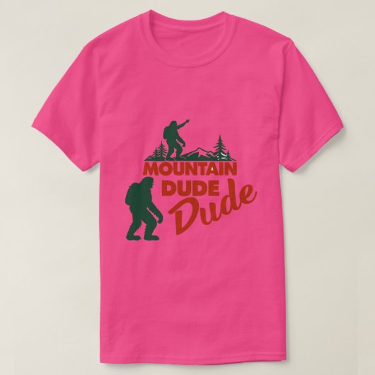 Mountain Dude Bigfoot Wandelavontuur T-shirt – F (Design voorkant)