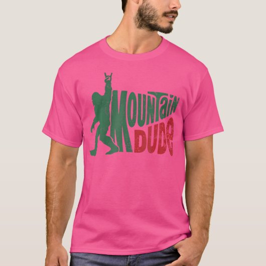 Mountain Dude Funny Bigfoot Sasquatch Wandelen T-shirt (Voorkant)
