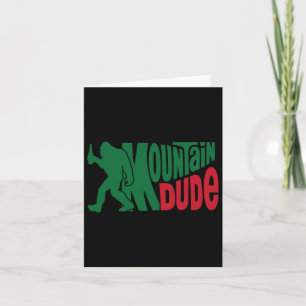 Mountain Dude Grappige Bigfoot Sasquatch Wandelcad Kaart