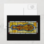 Mountain Dulcimer - Glas in lood Briefkaart (Voorkant / Achterkant)
