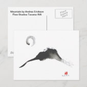 Mountain, een Sumi-e Briefkaart (Voorkant / Achterkant)