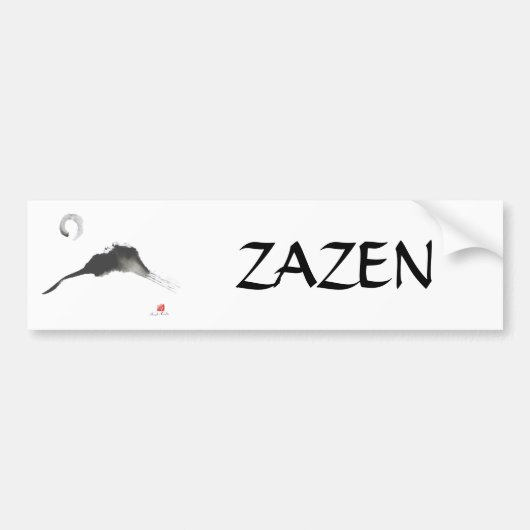 Mountain, een Sumi-e Bumpersticker (Voorkant)