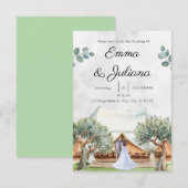 Mountain Elopement trouwkaart Uitnodiging (Voorkant / Achterkant)