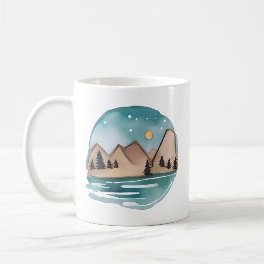 Mountain Escape onder de sterren Koffiemok (Links)