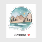 Mountain Escape onder de sterren Sticker (Vel)