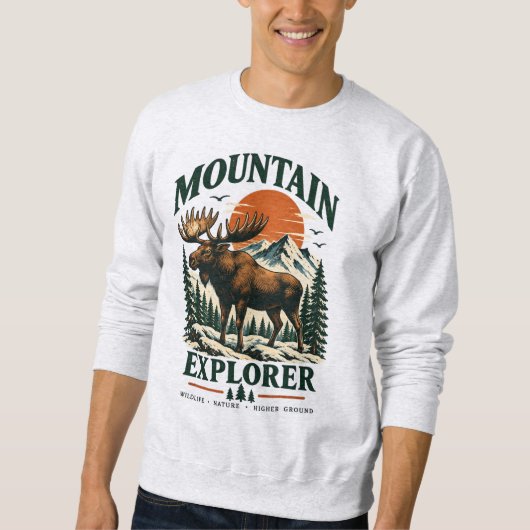 Mountain Explorer Vintage Eland Sweatshirt (Voorkant)