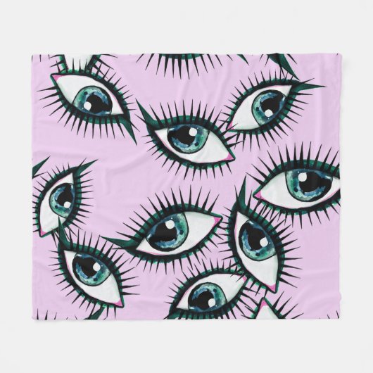 Mountain Eye Abstract iconisch ontwerp Fleece Deken (Voorkant (Horizontaal))