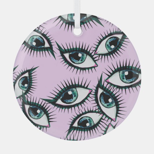 Mountain Eye Abstract iconisch ontwerp Glas Ornament (Voorkant)