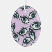 Mountain Eye Abstract iconisch ontwerp Glas Ornament (Voorkant links)