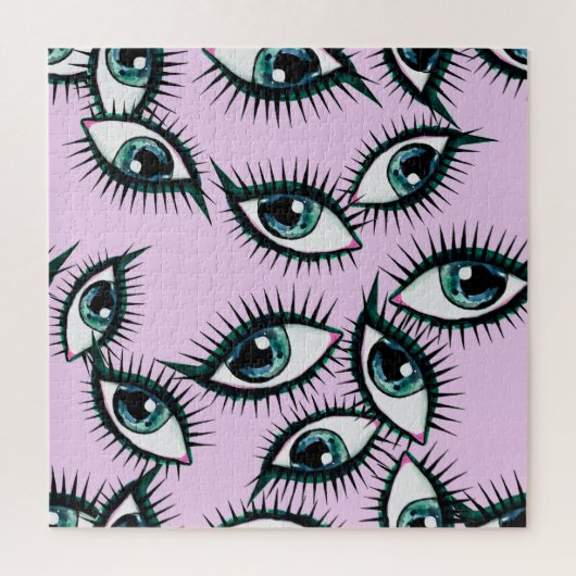 Mountain Eye Abstract iconisch ontwerp Legpuzzel (Verticaal)