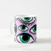 Mountain Eye Abstract pictogram Koffiemok (Voorkant links)