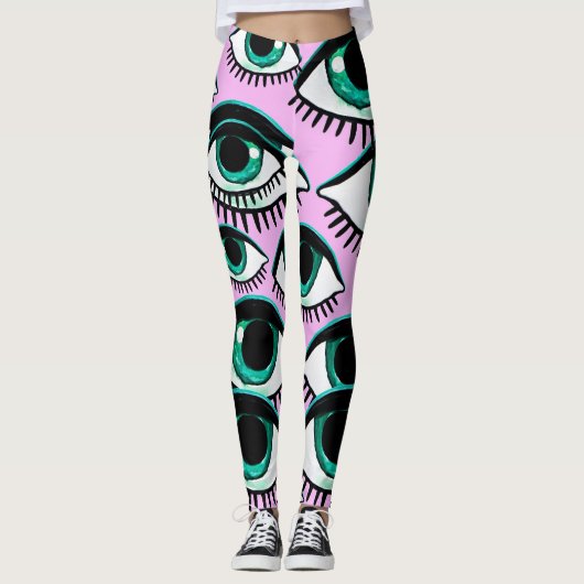 Mountain Eye Abstract pictogram Leggings (Voorkant)