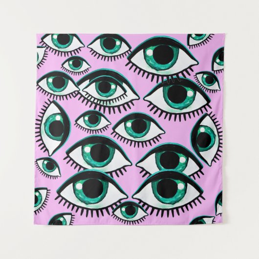 Mountain Eye Abstract pictogram Wandkleed (Voorkant)
