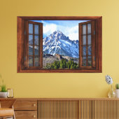 Mountain Fake Window Home Kantoor Canvas Afdruk (Insitu (Woonkamer))