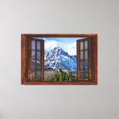 Mountain Fake Window Home Kantoor Canvas Afdruk (Voorkant)
