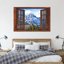 Mountain Fake Window Home Kantoor