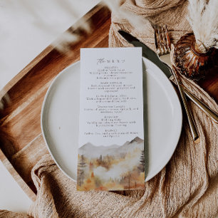 Mountain Fall Bruiloft Menu