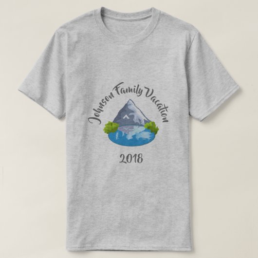 Mountain Family Vakantie T-shirt (Design voorkant)