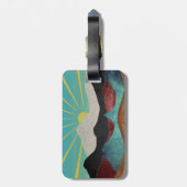 Mountain Fantasy Sunrise Bagagelabel (Achterkant verticaal)