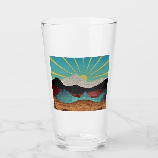 Mountain Fantasy Sunrise Glas (Voorkant)