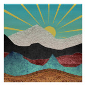 Mountain Fantasy Sunrise Perfect Poster (Voorkant)