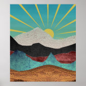 Mountain Fantasy Sunrise Poster (Voorkant)