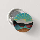 Mountain Fantasy Sunrise Ronde Button 3,2 Cm (Voorkant /achterkant)