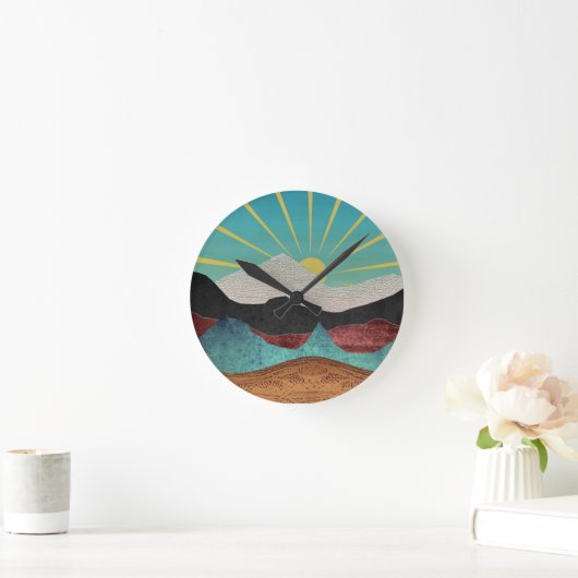 Mountain Fantasy Sunrise Ronde Klok (Huis)