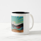 Mountain Fantasy Sunrise Tweekleurige Koffiemok (Voorkant rechts)