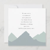 Mountain First Birthday Photo Invitation (Achterkant)