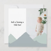 Mountain First Birthday Photo Invitation (Voorkant)