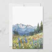 Mountain Floral Celebration Of Life Funeral Kaart (Achterkant)