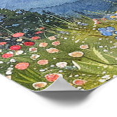 Mountain Floral Celebration Of Life Welcome Sign Poster (Hoek)