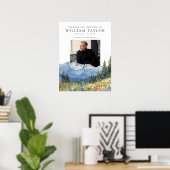 Mountain Floral Celebration Of Life Welcome Sign Poster (Thuiskantoor)