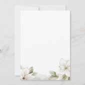 Mountain Floral Sage Wedding Invitation Kaart (Achterkant)