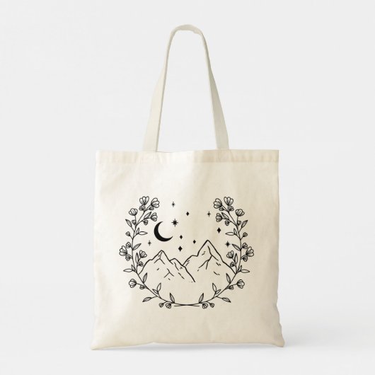 Mountain Floral Wreath Tote Bag (Achterkant)