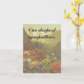 Mountain, Flowers, "Onze diepste sympathieën" Kaar Kaart (Gele Bloem)
