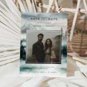 Mountain Fog Pine Forest Bewaar de datumfoto Kaart