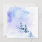 Mountain Forest Animal Winter Onederland Verjaarda Kaart (Achterkant)