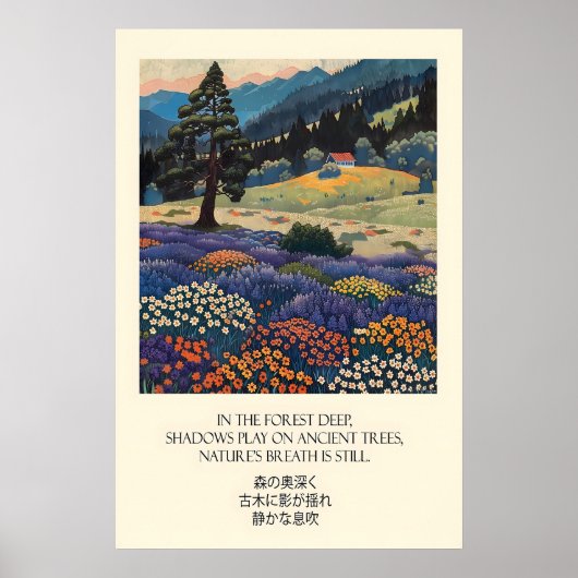 Mountain Forest Art Print Wildflower Meadow (Voorkant)