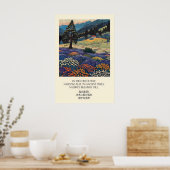Mountain Forest Art Print Wildflower Meadow (Keuken)